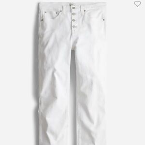 J Crew 10" vintage slim-straight jean in white